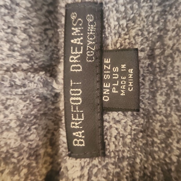 Barefoot Dreams CozyChic Funnel Neck Pullover Graphite Stone One Size Plus - Picture 6 of 10